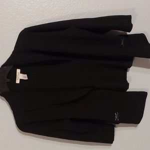 White House Black Market Black 3/4 Sleeve short waisted Cardigan